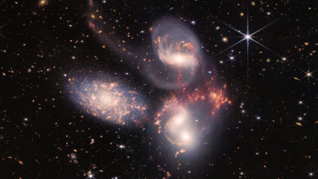 A detailed view of galaxies captured in the Hubble Deep Field showcasing deep field astronomy