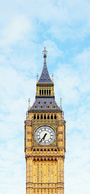 The famous Big Ben clock tower stands tall under a bright sky, 2K Phone Wallpaper United Kingdom Wallpapers