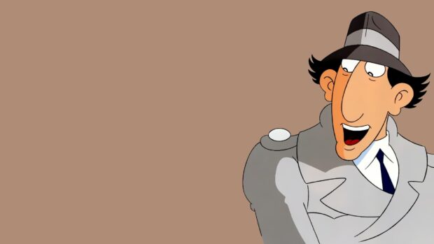 Inspector Gadget character smiling with a brown background, HD Desktop Wallpaper