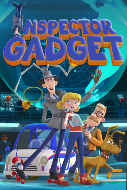Inspector Gadget Wallpapers show main characters with advanced technology, 2K Mobile Wallpaper