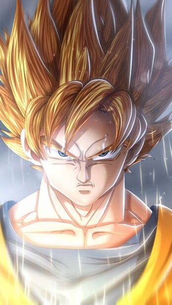 The Dragon Ball Z Abridged character powers up with golden hair glowing, HD Android Wallpaper