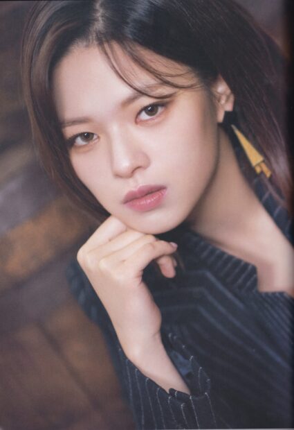 A close up portrait of Jeongyeon Twice with thoughtful expression, HD Mobile Wallpaper