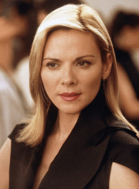 Kim Cattrall displays a poised and confident expression in this close up portrait, HD Mobile Wallpaper