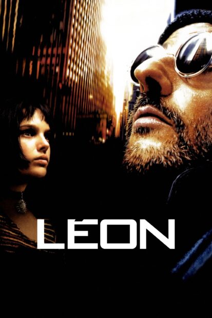 A close up of Leon and a girl in a city setting in Leon Wallpapers, 2K Desktop Wallpaper