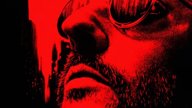 Leon Wallpapers focused face with sunglasses and beard in red light, HD Desktop Wallpaper