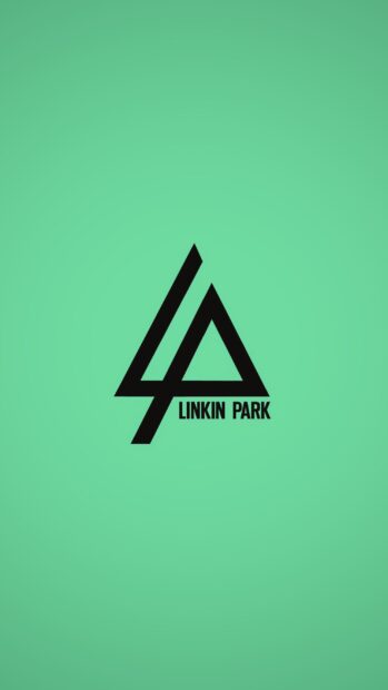Linkin Park logo in black on a green background for Linkin Park fans