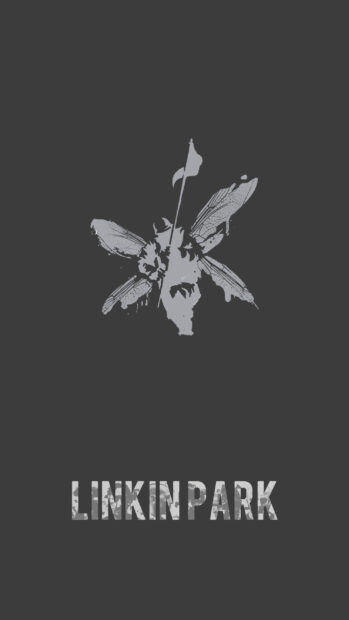 The iconic Linkin Park logo with a stylized soldier and wings on a dark background