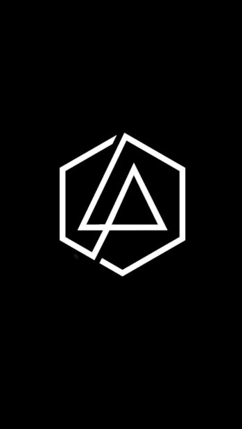 Minimalist Linkin Park logo design in white on a black background
