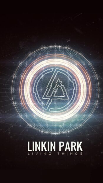 Linkin Park logo with living things text in futuristic design for Linkin Park fans