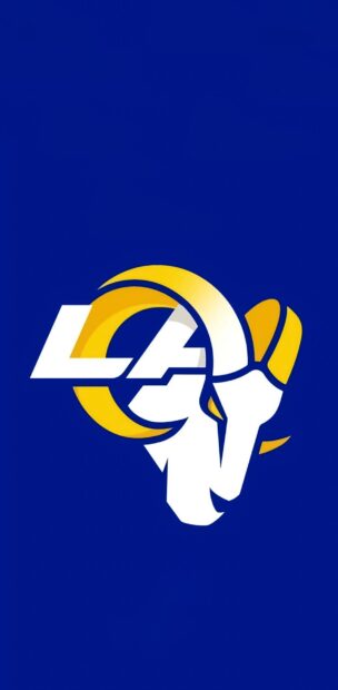 The Los Angeles Rams logo features a stylized ram head with horns on a blue background, HD Phone Wallpaper