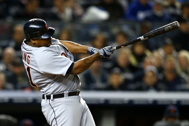 A baseball player is making a powerful swing during a Major League Baseball game, 2K Desktop Wallpaper