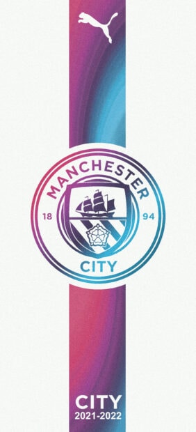 The Manchester City Fc logo design features bold colors and clear details, 2K Phone Wallpaper