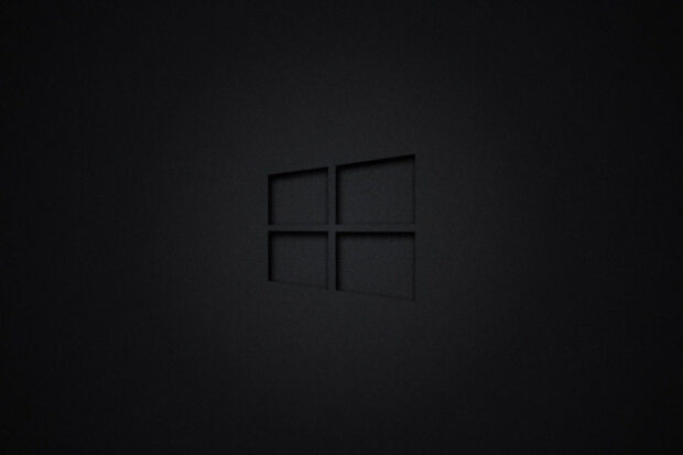 A matte black design with a four pane window shape is featured, HD Desktop Wallpaper