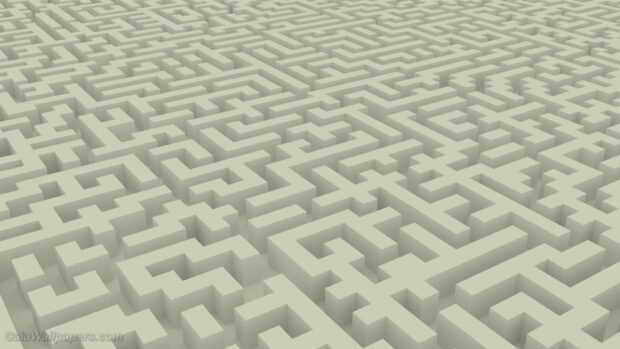 A high definition abstract maze pattern with complex routes and intricate paths in light colors