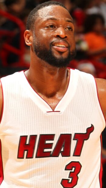 Miami Heat player wearing number 3 jersey on the court during a game
