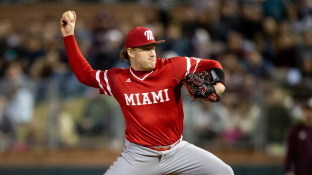 A Miami baseball player is throwing a pitch on the field during a Major League Baseball game, 4K Desktop Wallpaper