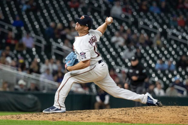 A Minnesota Twins player pitches the baseball during a game at the stadium, 2K Desktop Wallpaper