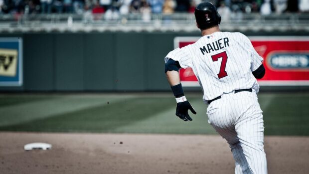 A Minnesota Twins player wearing jersey number 7 is running during a game, HD Desktop Wallpaper