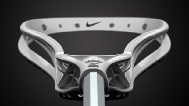 A close up of a lacrosse stick head featuring the Nike brand, HD Desktop Wallpaper