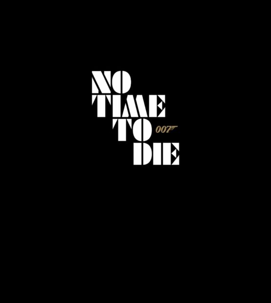 No Time To Die logo with a black background and 007 symbol, HD Mobile Wallpaper