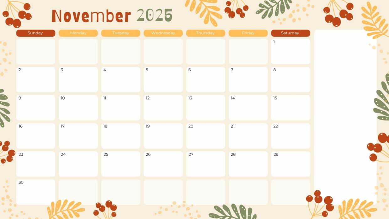 November 2025 Calendar Desktop Wallpapers Collection PixelsTalk — free download