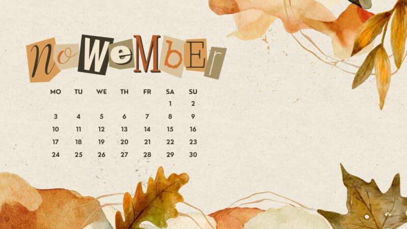 November 2025 Calendar Desktop Wallpapers Collection - PixelsTalk — free download