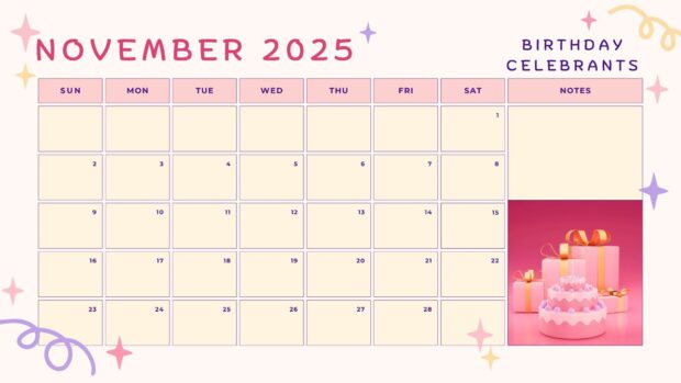 November 2025 Calendar Wallpaper HD download free (2)