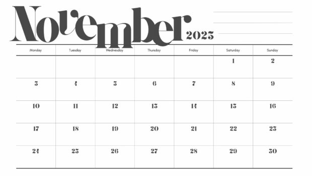 November 2025 Simple HD Wallpaper (3)