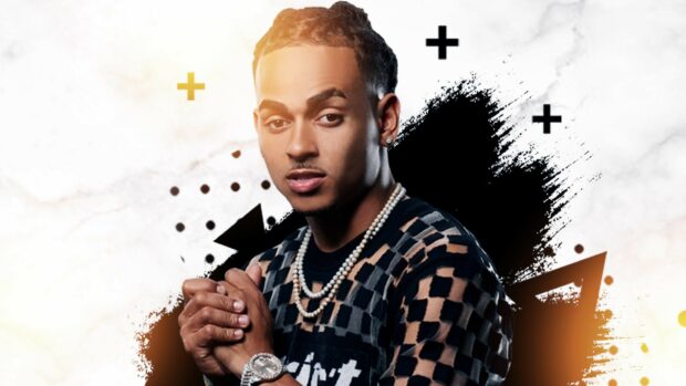 Ozuna Wallpapers showing a man with jewelry and patterned clothing posing creatively, HD Desktop Wallpaper