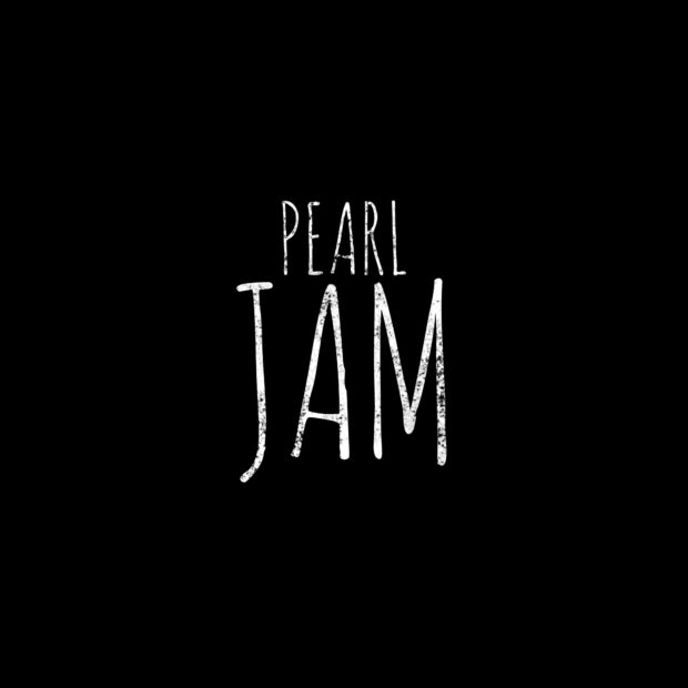 The image shows the Pearl Jam logo in white on a black background, HD Mobile Wallpaper