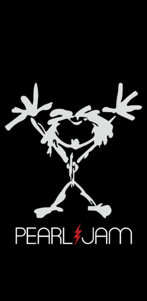 The Pearl Jam logo features a stylized human figure with outstretched arms, HD Phone Wallpaper