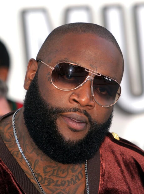 Rick Ross close up portrait showing sunglasses and beard, HD Mobile Wallpaper