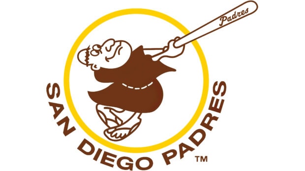 The San Diego Padres logo shows a swinging character with a bat, 4K Desktop Wallpaper