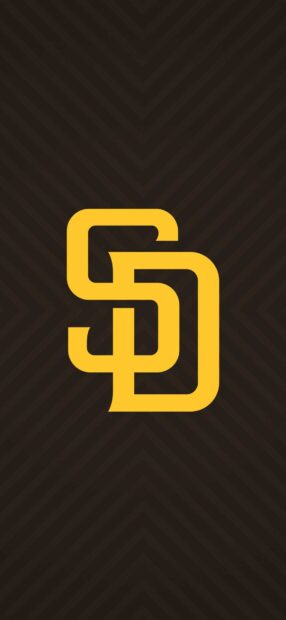 The San Diego Padres logo is displayed in yellow on a dark textured background, HD Phone Wallpaper