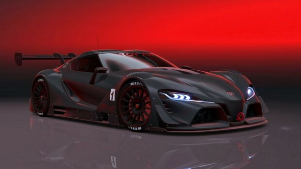Race car, racing sports car, aerodynamic supercar, high-performance racing vehicle, sports prototype race car.