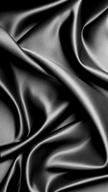 The smooth black silk fabric flow shows elegant texture, HD Phone Wallpaper