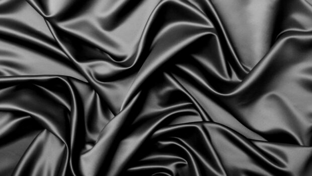 Smooth black silk fabric has natural waves and shiny textures in this silk wallpapers, HD Desktop Wallpaper