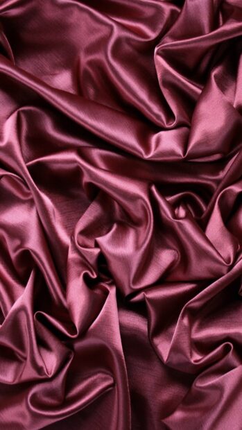 Soft red silk fabric with smooth folds creating elegant texture, HD Mobile Wallpaper