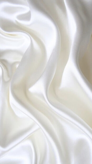 Soft white silk fabric gently folded and flowing smoothly, HD Mobile Wallpaper