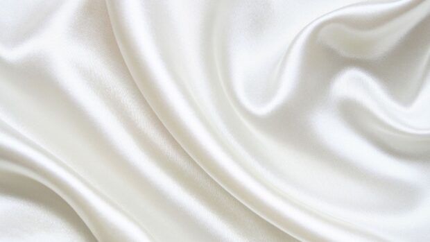 A close up view of white silk wallpapers showing smooth texture and gentle folds, HD Desktop Wallpaper