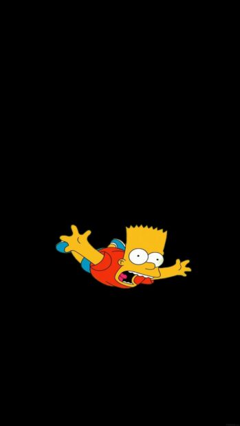 Bart Simpson character falling with shocked expression from The Simpsons