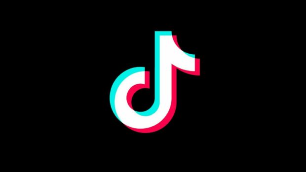 TikTok logo with vibrant color outlines on black background for digital content