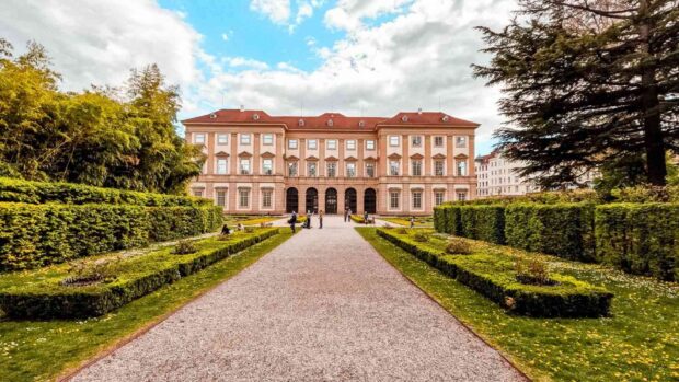 Historic Vienna architecture with gardens in Austria Vienna