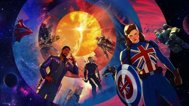 The What If Wallpapers show Marvel heroes in a cosmic setting, 4K Desktop Wallpaper