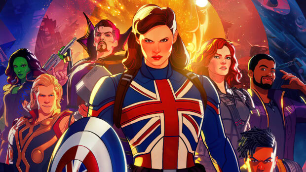 A group of heroes stands boldly in dynamic poses in What If Wallpapers, 4K PC Wallpaper