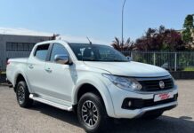 White fiat pickup truck.
