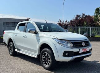 White fiat pickup truck.