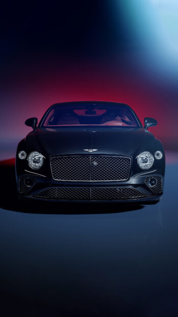 Front view of a Bentley Continental showcasing elegant design and luxury features