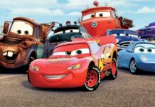 Cars Disney Wallpapers HD Desktop Lightning McQueen and friends from Cars Disney characters on the road