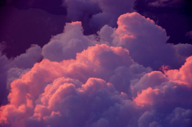Pink and purple clouds creating a beautiful sky scene with natural cloud formations